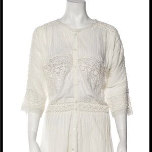 LoveShackFancy Cream Lace Dress